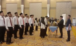 KPU Kota Metro Lantik Dan Berikan Bimtek 66 Anggota PPS