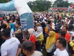 Ribuan Masyarakat Lamteng Antusias Ikuti Jalan Sehat HUT Ke-25 BUMN