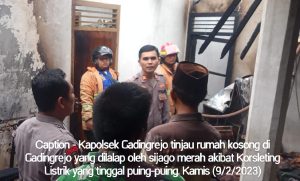 Akibat Korsleting Listrik, Sebuah Rumah Kosong Dilalap Sijago Merah