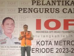 Ketua IOF Metro Tondi MG Nasution, Siap Majukan Pariwisata Melalui Event Offroad