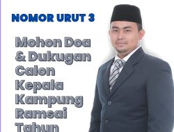 Nomor Urut 3 Mas Hendrik Bertekad Wujudkan Kampung Ramsai Maju dan Mandiri