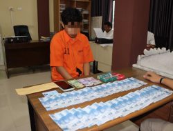 Edarkan Uang Palsu, ES di Tangkap Polisi