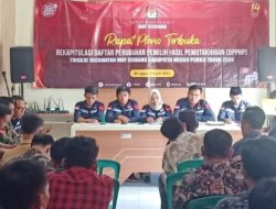 Tahapan Pemilu:PPK Kabupaten Mesuji,Serentak Pleno DPHP