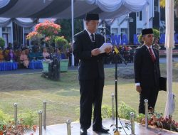 Bupati Lampura Pimpin Upacara Peringatan Hari Veteran Ke 74