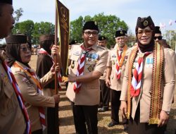 Apel Besar Hari Pramuka Ke 62, Wahdi Launching WEB KIE Pramuka Metro