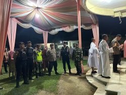 TNI Polri Beri Pengamanan Perayaan Misa Natal di Way Kanan