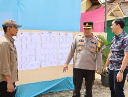 Kapolres Dan Kajari Mesuji tinjau Langsung Proses Pemungutan Suara Di Sejumlah TPS