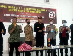 Dalam Peringatan Bhakti Pemasyarakatan ke 60, Rutan Kelas ll B Kotabumi dan Polres Lampura gelar razia