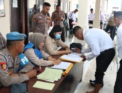 Kapolres  Lampura Pantau Proses Penerimaan Anggota Polri