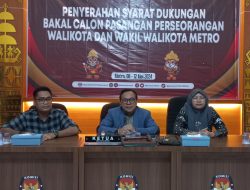 KPU METRO RESMI TUTUP PENERIMAAN BACAKADA JALUR INDEPENDEN