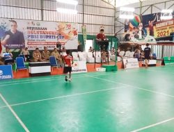 Peringati HUT Lampura ke-78, Aswarodi buka turnamen Kejuaraan Bulutangkis CUP Bupati  Lampung Utara