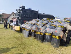 Jelang Pilkada 2024, Polres Lampung Utara Gelar Latihan Dalmas
