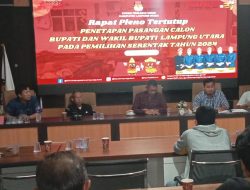 KPU Lampura tetapkan Dua Paslon Bupati dan Wakil Bupati