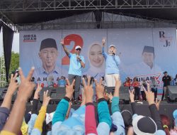 Hari Terakhir Kampanye, Mirza-Jihan Senam Bersama Warga Kalirejo