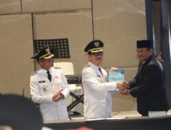 Pj Bupati Lampung Utara Serah Terima Jabatan dengan Bupati Terpilih Periode 2025-2030