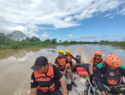 Pencarian Korban Tenggelam di Sungai Way Katibung Lampung Selatan Belum Membuahkan Hasil