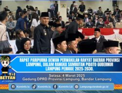 Pemkab Lampung Utara Hadiri Rapat Paripurna DPRD Provinsi Lampung