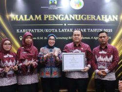 Way Kanan Terima Penghargaan Sebagai Kabupaten Layak Anak Tahun 2025 Kategori Nindya