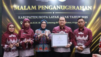 Way Kanan Terima Penghargaan Sebagai Kabupaten Layak Anak Tahun 2025 Kategori Nindya