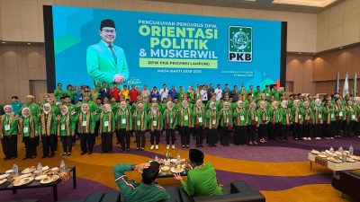PKB Lampung DiKukuhkan terdiri atas 210 Pengurus dan Biro