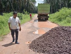Pihak Perusahaan Tinjau Perbaikan Jalan di Batu Ampar, Warga Beri Apresiasi