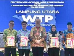 Lampung Utara Pertahankan Opini WTP Enam Kali Berturut-turut