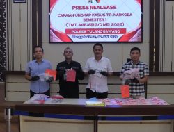 Tekan Peredaran Narkoba, Polres Tuba berhasil mengungkap kasus Narkoba dan Sita Barang Bukti Narkotika Selama Semester I 2026
