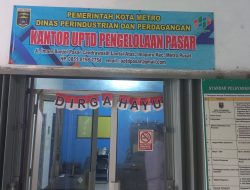 Indikasi PAD Bocor, Realisasi Retribusi Pengelolaan Pasar Kota Metro Minim