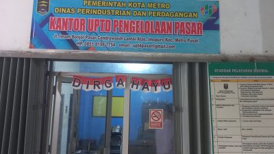 Indikasi PAD Bocor, Realisasi Retribusi Pengelolaan Pasar Kota Metro Minim