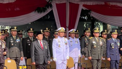 Dandim 0427/Way Kanan Hadiri Upacara HUT ke-81 TNI di Bandar Lampung