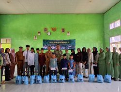 Semarak HUT TNI ke-81, Kodim 0427/Way Kanan Berbagi dan Peduli Warga Karang Lantang