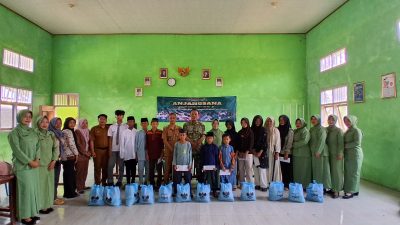 Semarak HUT TNI ke-81, Kodim 0427/Way Kanan Berbagi dan Peduli Warga Karang Lantang