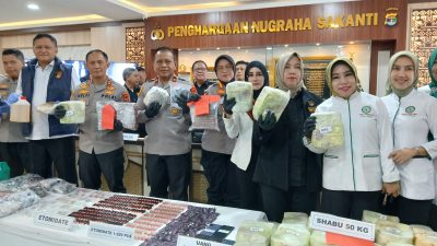 Polda Lampung Bongkar Jaringan Narkoba Internasional